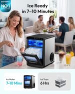Nugget Ice Maker Countertop – 44Lbs/24H Pellet Ice Machine with Self-Cleaning Function - Image 2