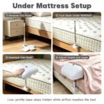 Bed Fan Cooling System for Hot Sleepers, Under Sheet Fan with 5-Speed Adjustment - Image 3
