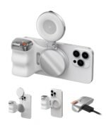 TELESIN Magnetic Phone Camera Grip & C03 Magnetic Selfie Light Creator Kit | Fun Shot Selfie Grip Handle Bundle Kit Compatible for iPhone Magsafe & Android Selfies/Photography/TikTok/Zoom Calls/Video