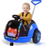 Kids 12V Electric Ride On Car with Remote Control, LED Display, Music & 5-Point Safety Belt