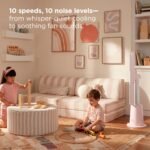 Bladeless Tower Fan – 10 Speeds, Quiet Cooling with Customizable Airflow - Image 5
