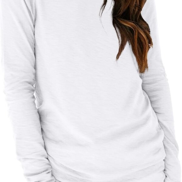 Women's Long Sleeve Crewneck Shirts Casual Basic Tops | Fall Winter, Travel Outfits, Airport Ready, Teacher Shirts, Basic Tops, Soft Breathable, Work Tops, Solo or Layered