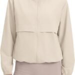 Women's Lightweight Athletic Workout Hoodie Long Sleeve Full Zip Gym Running Outdoor Jacket