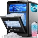 Nugget Ice Maker Countertop – 44Lbs/24H Pellet Ice Machine with Self-Cleaning Function