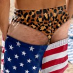 Funny Men’s Optical Illusion Swim Trunks | Novelty Party Board Shorts Gift for Husband Boyfriend - Image 3