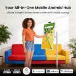 32” 4K Smart Portable TV – Touchscreen Display with Rolling Stand & Built-In Battery - Image 3