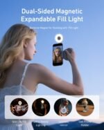 TELESIN Magnetic Phone Camera Grip & C03 Magnetic Selfie Light Creator Kit | Fun Shot Selfie Grip Handle Bundle Kit Compatible for iPhone Magsafe & Android Selfies/Photography/TikTok/Zoom Calls/Video - Image 3