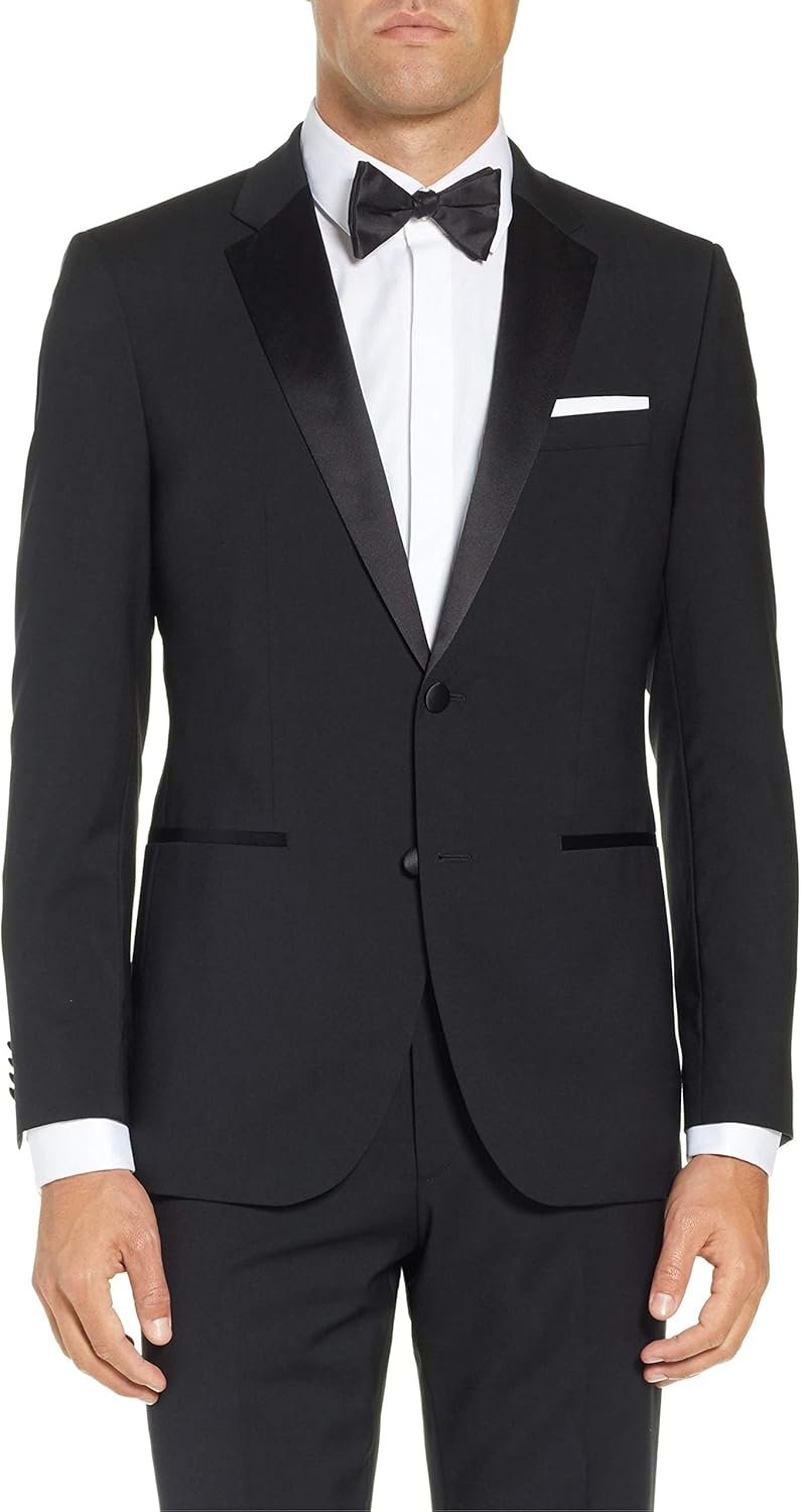 71e0DHg1qkL._AC_SL1500_.jpg Men's Classic & Slim Fit Two-Piece Formal Tuxedo Suit - Image 1
