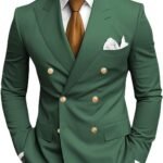 2 Piece Double Breasted Suit Men Slim Fit Mens Double Breasted Blazer Pants Sets Wedding Prom Homecoming Suit