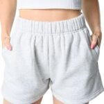 Cotton Comfy Women's Sweat Shorts | Women Shorts High Waisted Lounge Comfort Cotton Shorts with Pockets for Gym, Yoga, Travel & Everyday Wear