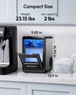 Nugget Ice Maker Countertop – 44Lbs/24H Pellet Ice Machine with Self-Cleaning Function - Image 6