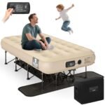 Queen Self-Inflating Air Mattress with Built-In Frame – Portable Inflatable Bed with Pump & Carry Case - Image 9