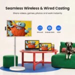 32” 4K Smart Portable TV – Touchscreen Display with Rolling Stand & Built-In Battery - Image 5