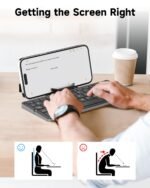 Foldable Bluetooth Keyboard – Portable Wireless Keyboard with Magnetic Stand for Tablet & Phone - Image 5